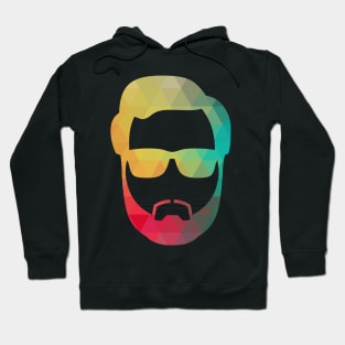 Color pattern silhouette of a male face Hoodie